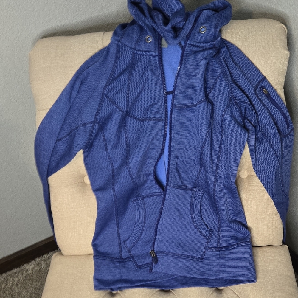 Athleta Blue/Purple Hooded Zip-Up Jacket